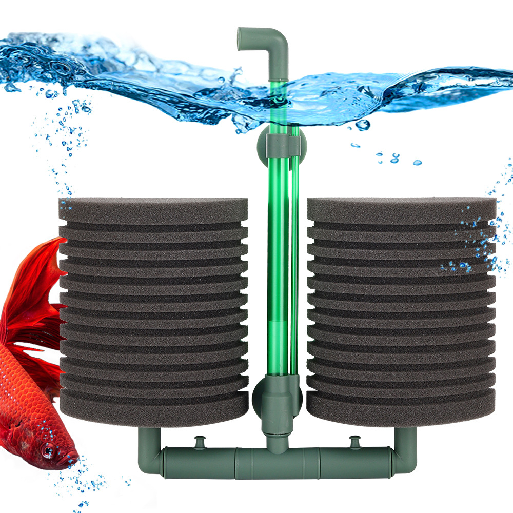 Aquarium Planted Filter - กรองฟองน้ําตู้ปลานิวเมติกกรองตู้ปลาเงียบกรองผ้าฝ้าย