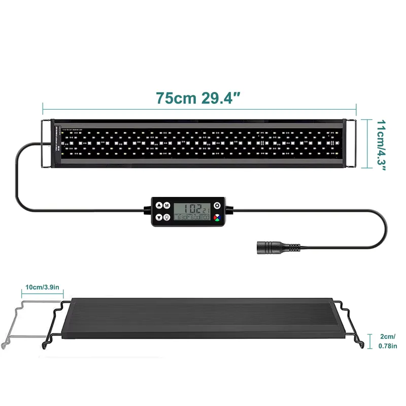 Planted Aquarium Hours - ไฟ LED สเปกตรัมเต็มรูปแบบขนาด 75 ซม. สำหรับตู้ปลา