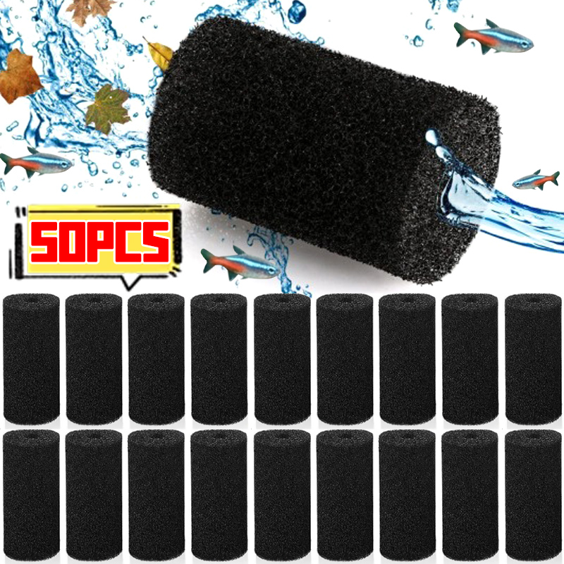 Aquarium Planted Filter - ฟองน้ำกรองแบบม้วน 50/5x สำหรับกรองน้ำเข้าตู้ปลา ป้องกันปลาและกุ้งถูกดูดเข้าไป