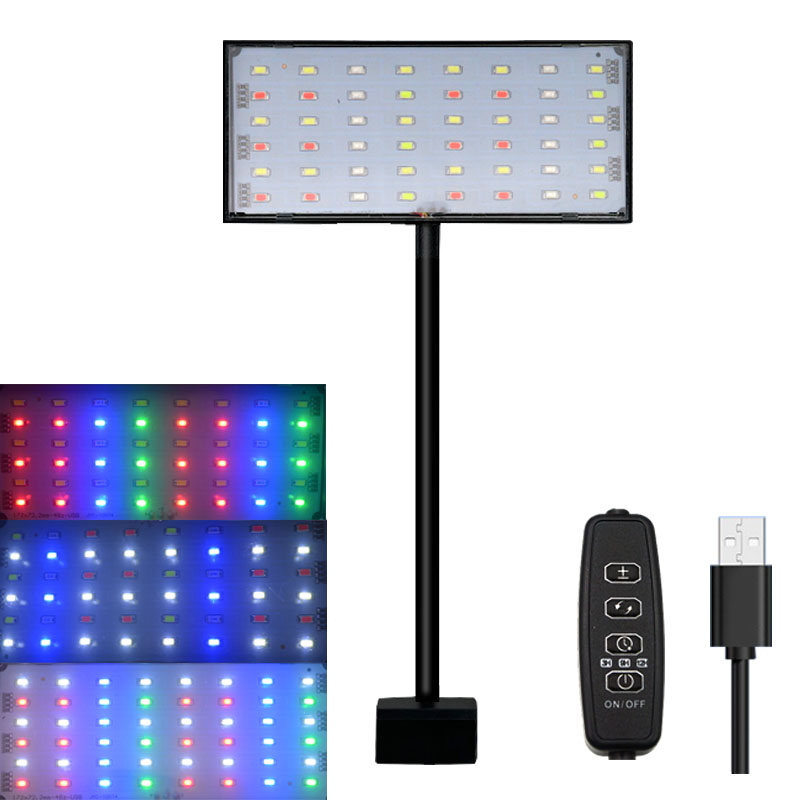 Aquarium Plant Growth Light - ไฟ LED สเปกตรัมเต็มสำหรับตู้ปลา พร้อมตั้งเวลาการทำงาน ปรับได้ 3
