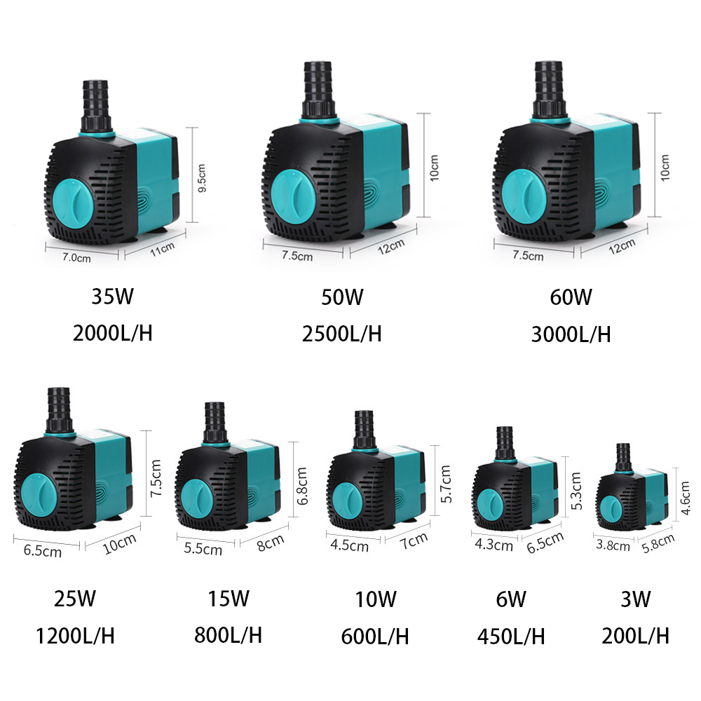 Aquael Filter Fzn - Ultra-Quiet 3/6/10/15/25/35/50/60W Submersible Water Fountainปั๊มกรองบ่อปลาAquariumปั๊มน้ําถังน้ําพุ