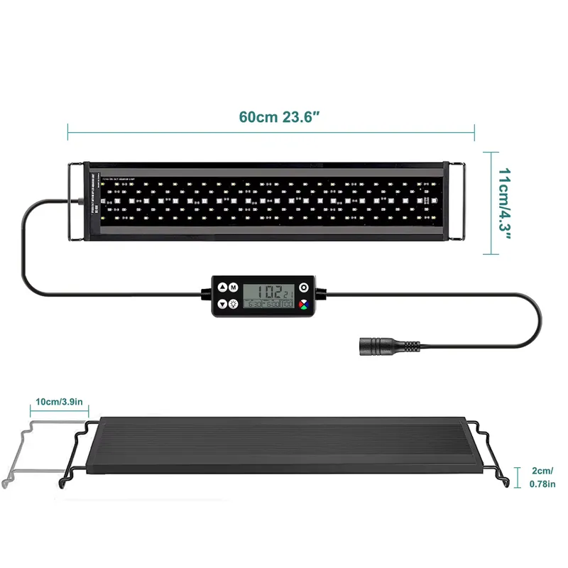 Planted Aquarium Hours - ไฟ LED สเปกตรัมเต็มรูปแบบขนาด 60 ซม. สำหรับตู้ปลา