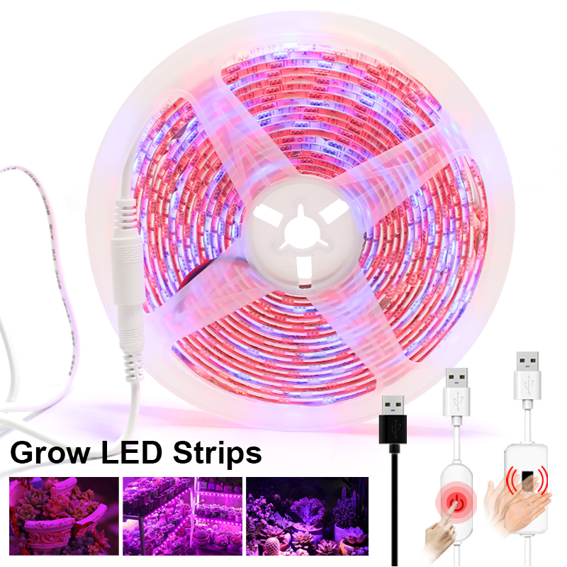 Planted Aquarium Hours - แถบ LED 5V USB Phyto เทปในร่มปลูกโคมไฟสําหรับพืช