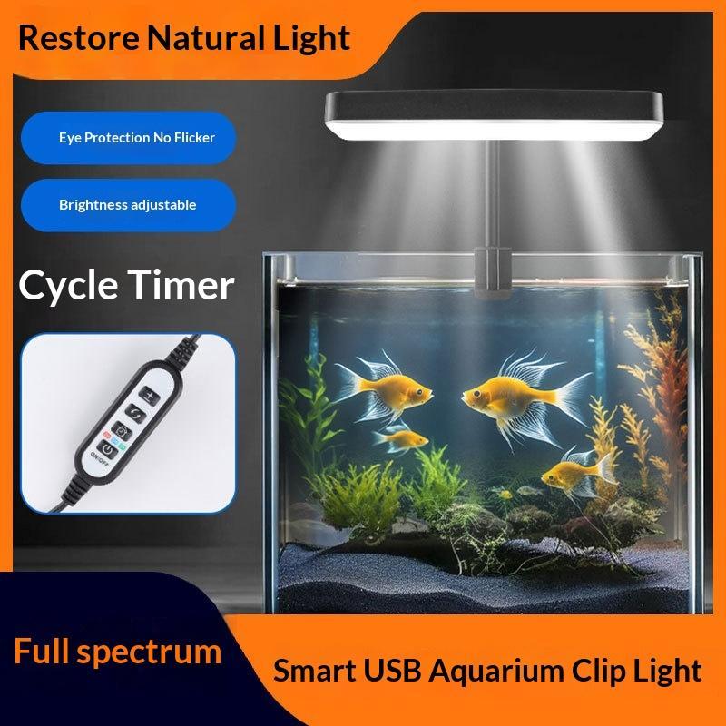 Aquarium Planting - ไฟ LED สำหรับตู้ปลาแบบสเปกตรัมเต็ม ปรับได้ 360 องศา