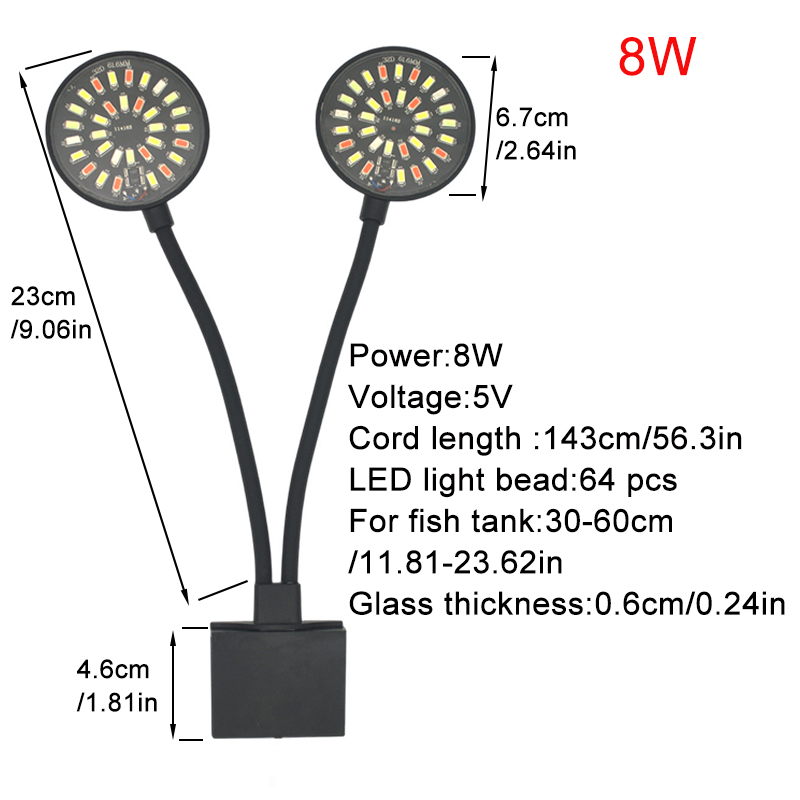 USB พิพิธภัณฑ์สัตว์น้ํา ไฟ LED - Aquarium Plant Light บทวิจารณ์และราคา