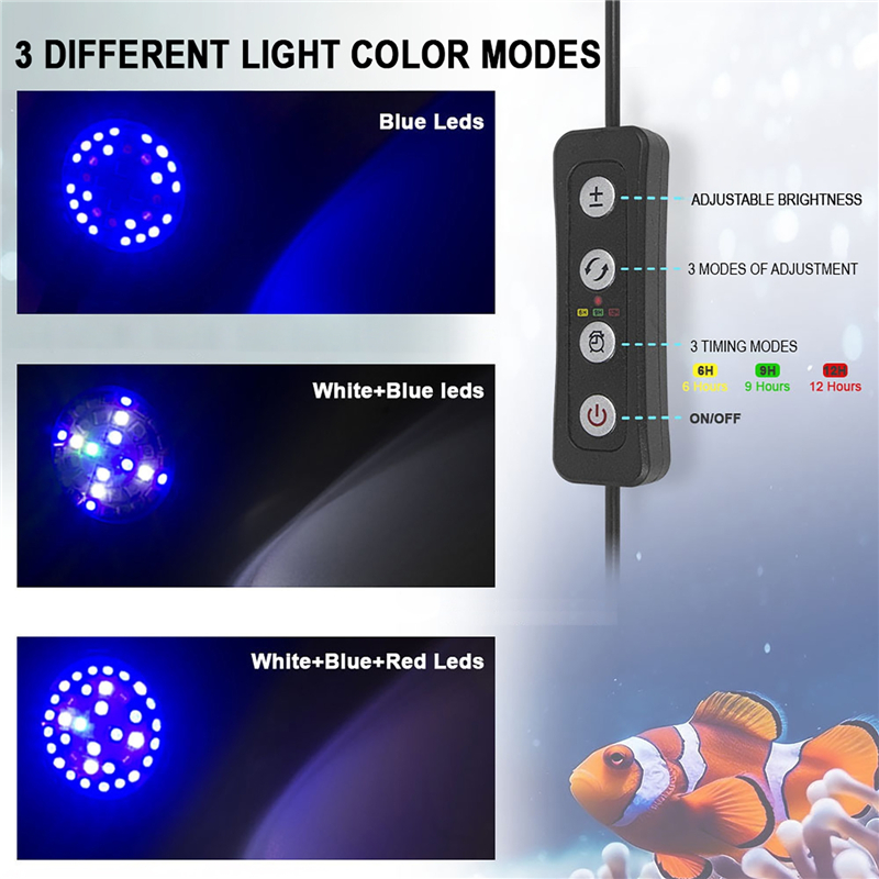 30W Aquarium Fish TANK น้ําทะเ - Aquarium Plant Light บทวิจารณ์และราคา