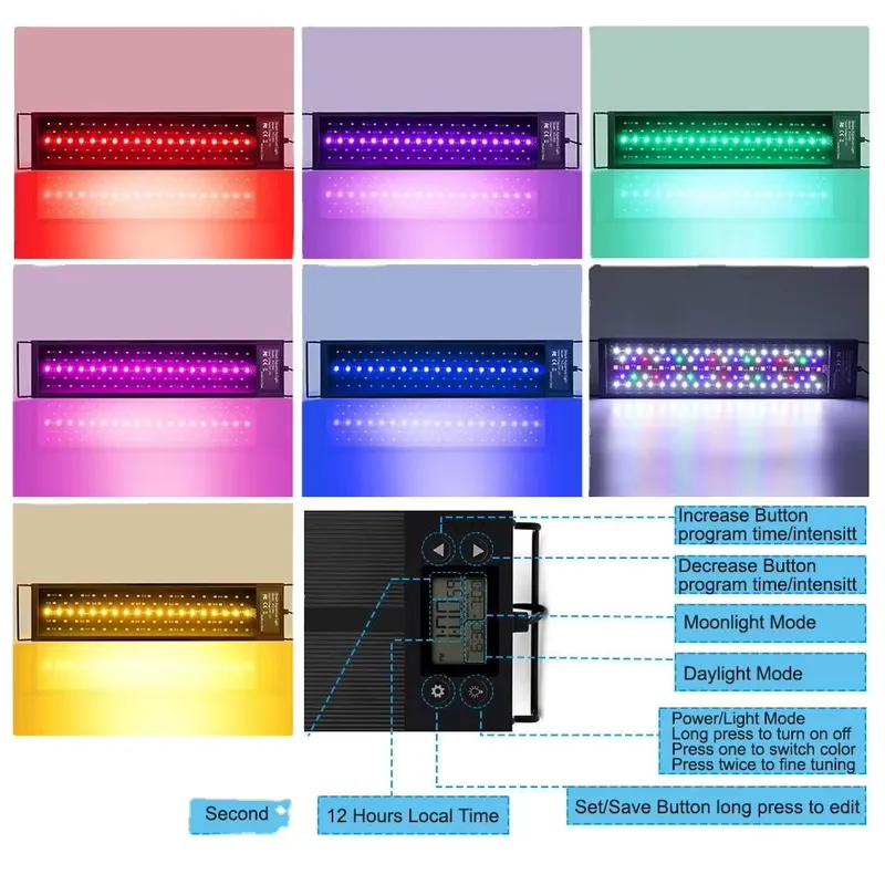 ไฟ LED สำหรับตู้ปลา 45 ซม. 24  - Planted Aquarium Hours บทวิจารณ์และราคา