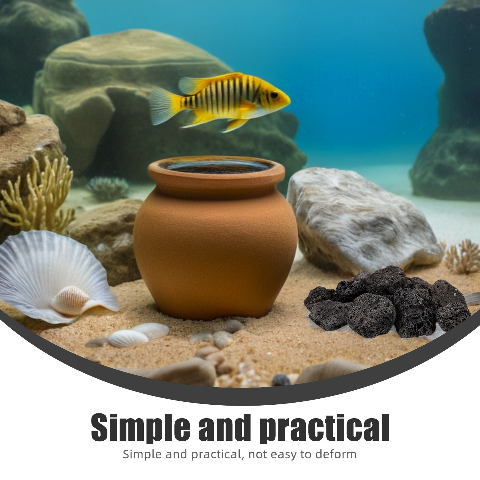 หินภูเขาไฟธรรมชาติ 1 แพ็ค ขนาด - Aquarium Planting บทวิจารณ์และราคา